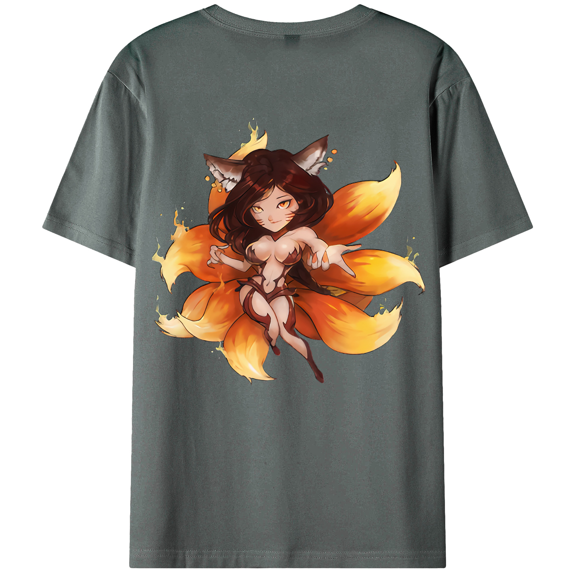 （画像用） リーグ・オブ・レジェンド League of Legends LOL 綿100％ メンズ半袖Tシャツ（バックプリント） 通気性